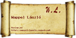 Wappel László névjegykártya