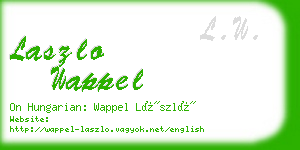 laszlo wappel business card